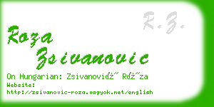 roza zsivanovic business card